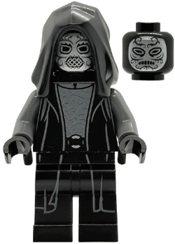 Death Eater - Black Hood, Dark Bluish Gray Arms, Large Open Mouth / Squinting Eyes