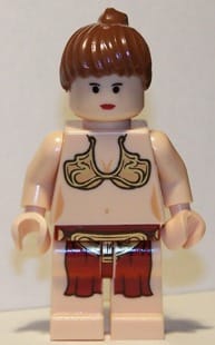 Princess Leia - Jabba Slave Outfit, Reddish Brown Ponytail