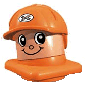 Primo Figure Head Truck Driver with Helmet