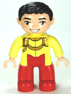 Duplo Figure Lego Ville, Disney Princess, Prince Charming, Black Hair