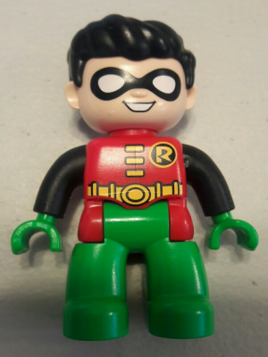 Duplo Figure Lego Ville, Robin, Bright Green Legs (6210552)
