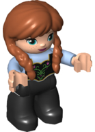 Duplo Figure Lego Ville, Disney Princess, Anna, Bright Light Blue Top (6269882)