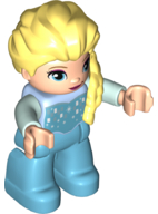 Duplo Figure Lego Ville, Disney Princess, Elsa, Medium Azure Legs (6269877)