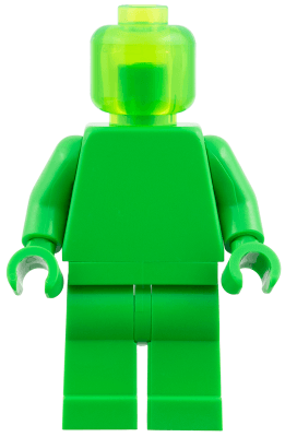 Plain Bright Green Torso, Bright Green Legs, Trans-Bright Green Head
