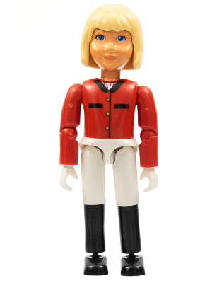 Belville Female - Horse Rider, White Shorts, Red Shirt, Light Yellow Hair