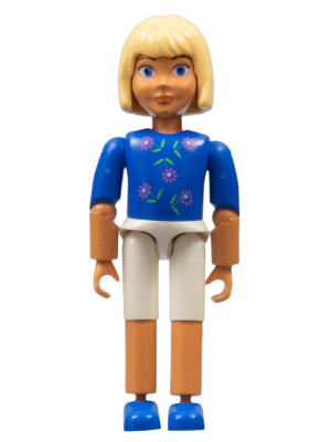 Belville Female, Child Girl (Pamela) - White Shorts, Blue Top with Flowers Pattern, Very Light Orange Hair, Blue Shoes (4107499)