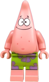 Minifigurka LEGO® bob039 Patrick Star - Warm Pink, Lime Shorts