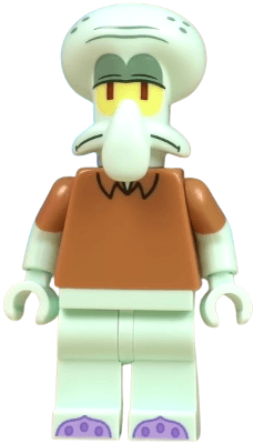 Minifigurka LEGO® bob041 Squidward Tentacles - Light Aqua, Medium Nougat Shirt