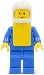 Shirt with 6 Buttons - Blue, Blue Legs, White Classic Helmet, Yellow Vest