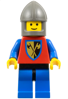 Crusader Axe - Blue Legs with Black Hips, Dark Gray Chin-Guard
