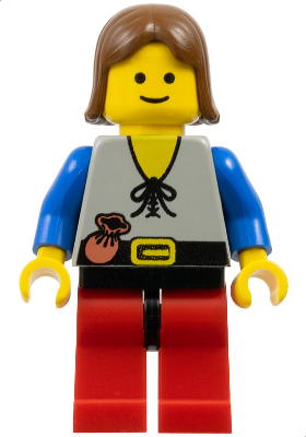 Peasant - Red Legs with Black Hips, Brown Female Hair