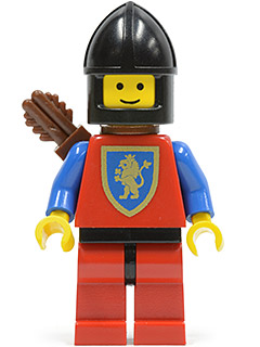 Crusader Lion - Red Legs with Black Hips, Black Chin-Guard, Quiver