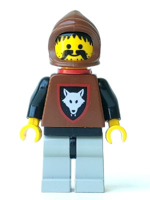 Wolfpack - Moustache, Black Arms and Light Gray Legs, Brown Hood and Red Cape