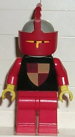 Classic - Knights Tournament Knight Black, Red Legs, Light Gray Helmet, Red Visor