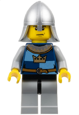 Fantasy Era - Crown Knight Quarters, Helmet with Neck Protector, Scowl
