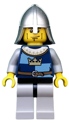 Fantasy Era - Crown Knight Quarters, Helmet with Neck Protector, Vertical Cheek Lines