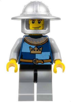 Fantasy Era - Crown Knight Quarters, Helmet with Broad Brim, Vertical Cheek Lines