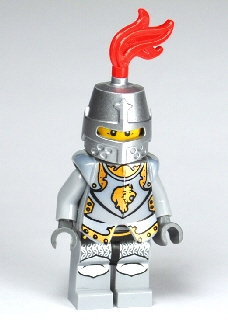 Kingdoms - Lion Knight Armor with Lion Head and Belt, Helmet Closed, Gray Beard
