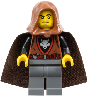 Wolfpack - Dark Bluish Gray Legs, Dark Brown Cape, Reddish Brown Hood (Crook)