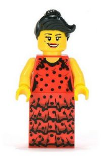 Flamenco Dancer, Series 6 (Minifigure Only without Stand and Accessories)