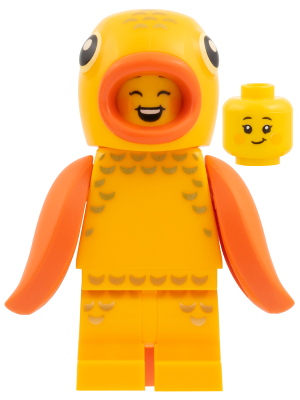 Goldfish Costume Fan, Series 28 (Minifigure Only without Stand and Accessories)