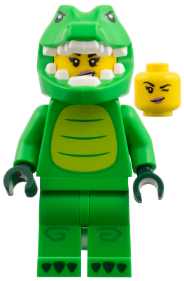 Crocodile Costume Fan, Series 28 (Minifigure Only without Stand and Accessories)