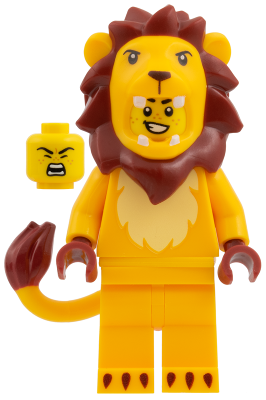 Lion Costume Fan, Series 28 (Minifigure Only without Stand and Accessories)