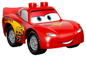 Duplo Lightning McQueen - Piston Cup Hood, Silver Wheels