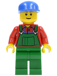 Overalls Farmer Green, Blue Cap