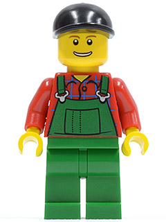 Overalls Farmer Green, Black Short Bill Cap