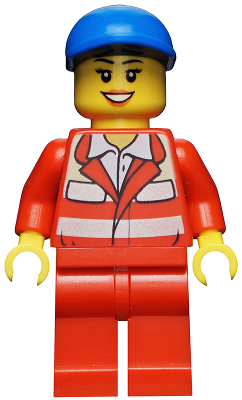 Paramedic - Red Uniform, Female, Blue Short Bill Cap