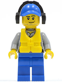 Coast Guard City - Crew Member Male, Blue Cap with Hole, Headphones