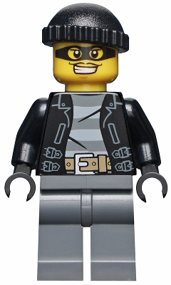 Police - City Bandit Male, Black Knit Cap, Mask