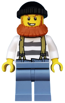 Swamp Police - Crook Male with Black Knit Cap and Dark Orange Beard