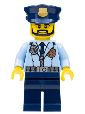 Police - City Officer, Zipper Jacket and Badge, Prison Island Police Chief