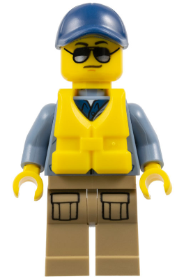 Mountain Police - Officer Male, Speed Boat with Life Jacket Center Buckle