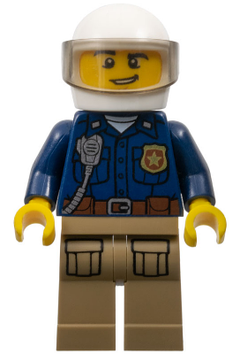 Mountain Police - Officer Male, White Helmet and Smirk