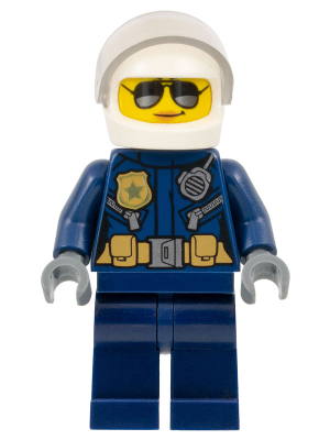 Police - City Motorcyclist Female, Silver Sunglasses, Trans-Clear Visor