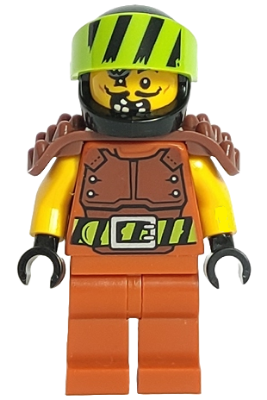 Wallop - Stuntz Driver, Reddish Brown Spiked Shoulder Pads