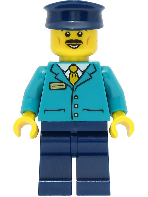 Train Driver - Male, Dark Turquoise Shirt, Dark Blue Legs and Hat