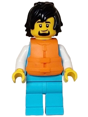 Arctic Explorer - Male, Stethoscope, Medium Azure Legs, Black Hair, Orange Life Jacket