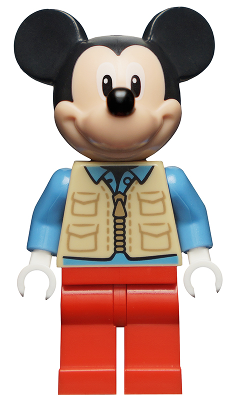 Mickey Mouse - Tan Safari Vest, Medium Blue Shirt