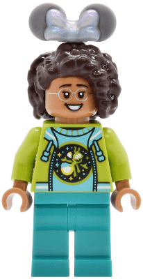 Main Street, U.S.A. Park Guest - Female, Medium Azure Sweater with Ant, Lime Hoodie with Dark Pink Water Lily on Back, Dark Turquoise Legs