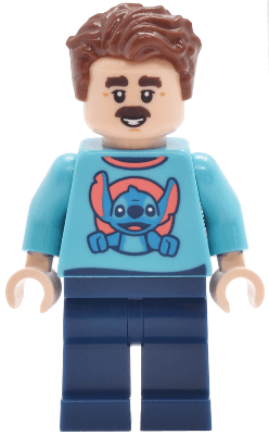 Main Street, U.S.A. Park Guest - Male, Medium Azure Stitch Sweater with Surfboard on Back, Dark Blue Legs