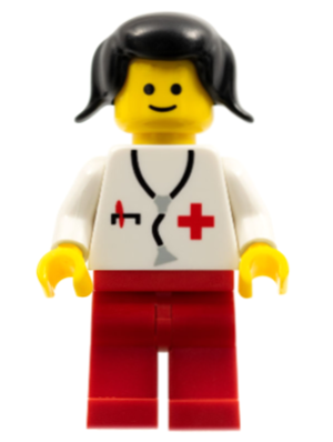 Doctor - Stethoscope, Red Legs, Black Pigtails Hair (Reissue)