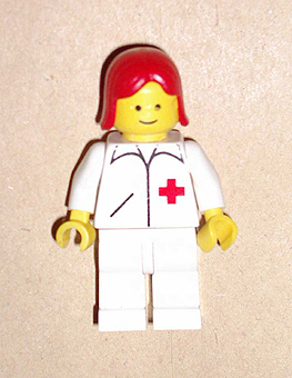 Doctor - Straight Line, White Legs, Red Female Hair