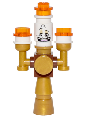 Lumi&egrave;re {Lumiere} - Brick, Modified 1 x 1 with Studs on 4 Sides, 2 Candle Arms