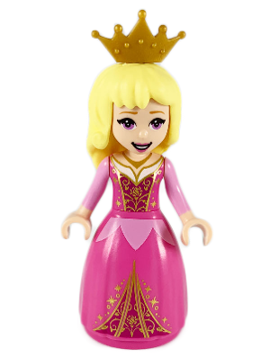 Aurora - Wide Skirt with Gold Filigree, Pearl Gold Tiara