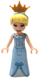Cinderella - Dress with Sparkles and Bow, Pearl Gold Tiara