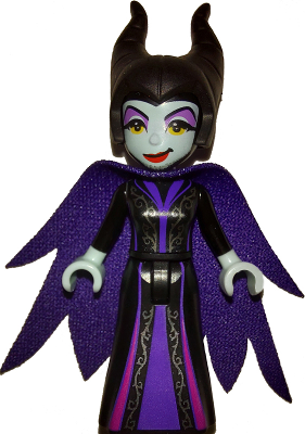 Maleficent - Mini Doll, Medium Lavender Eye Shadow, Red Lips, Dark Purple Cape